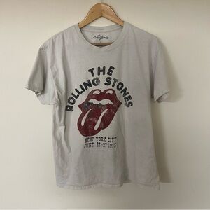 the Rolling Stones off-white Crewneck Logo Tee